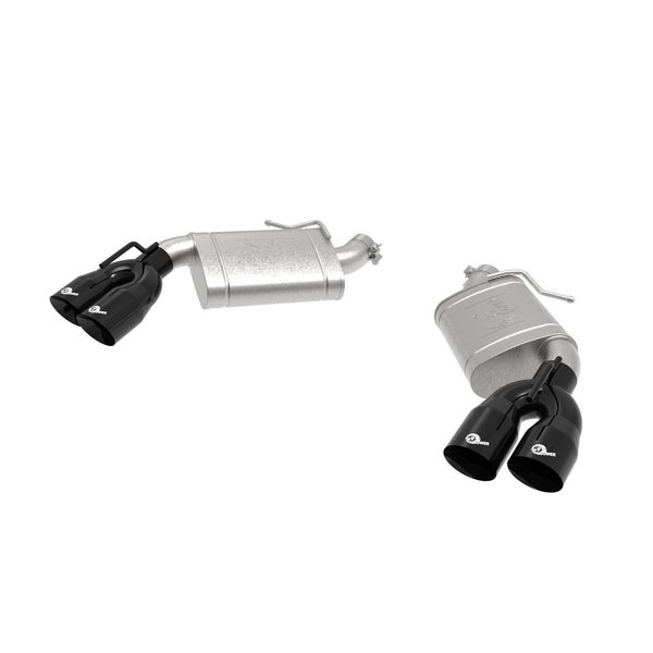 Afe Stainless Steel, With Mufflers, 3 Inch Diameter Pipe, Dual Exhaust With Quad Exit, Rear Exit, 4 Inch 49-44119-B